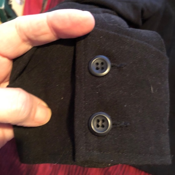 Jessica coat - 16, dark blue, zipper up front, buttons on cuffs, slit in back - Picture 3 of 6